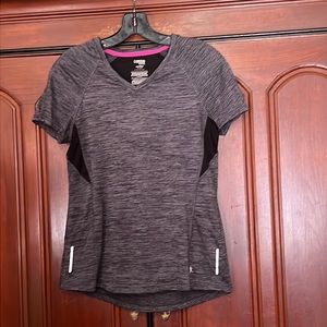 Danskin Now Gray Semi Fitted Dri More Size Small